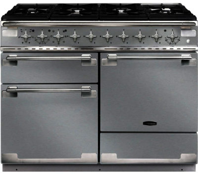 RANGEMASTER  Elise 110 Dual Fuel Range Cooker - Stainless Steel & Chrome